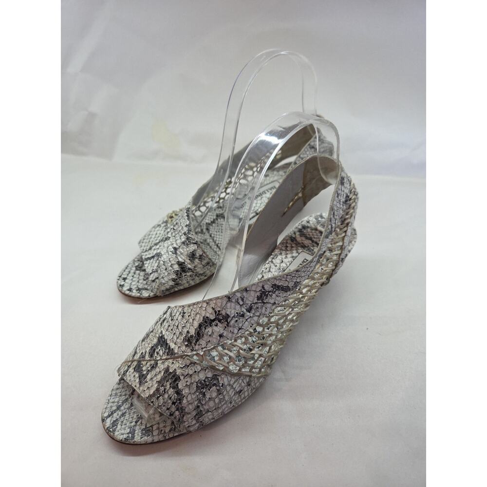 BALDININI GIMMY Premium Sandals Snake Skin Pattern Gray Color Gr. 36,5 Us 6 1/2
